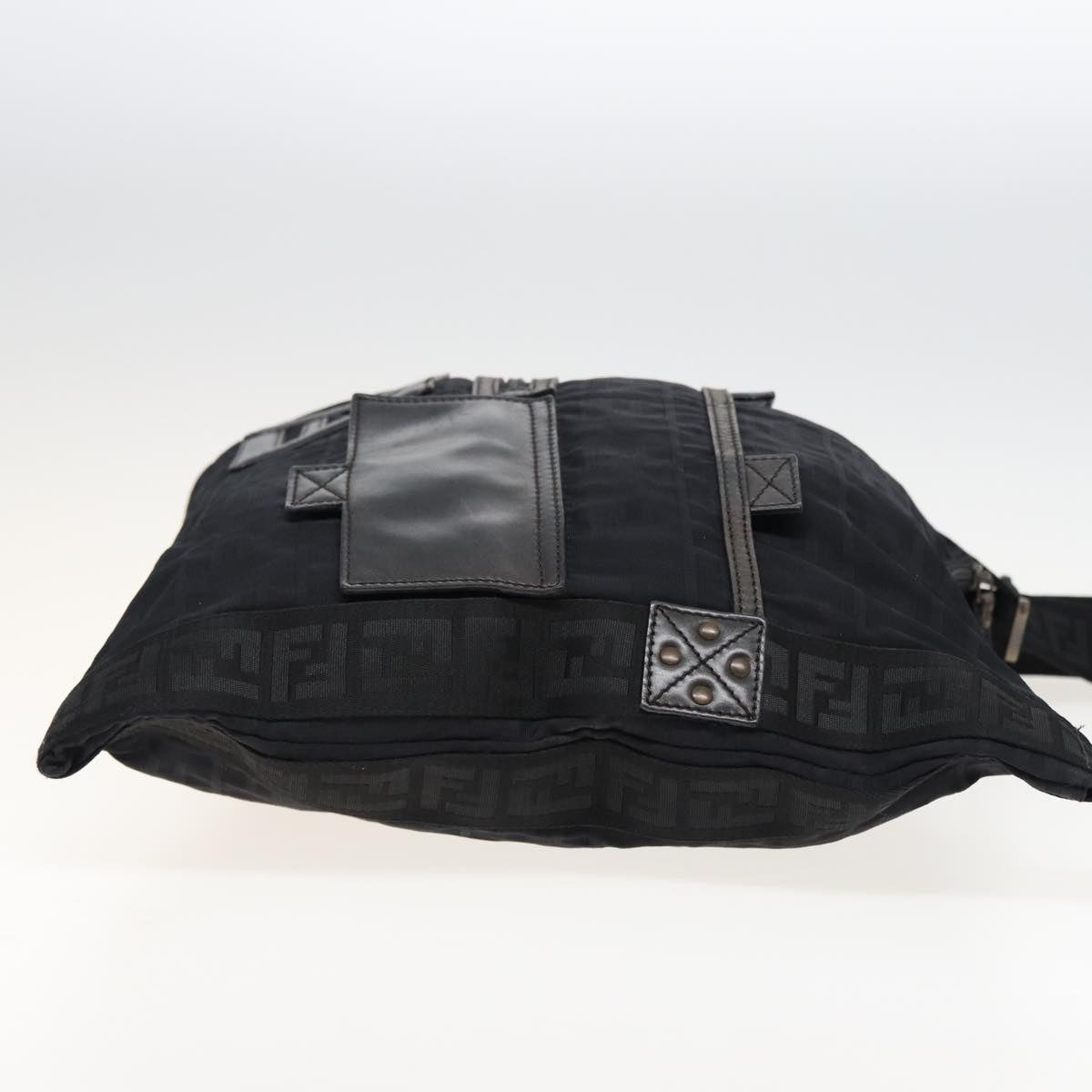 FENDI Zucca Canvas Shoulder Bag Blackyk13192