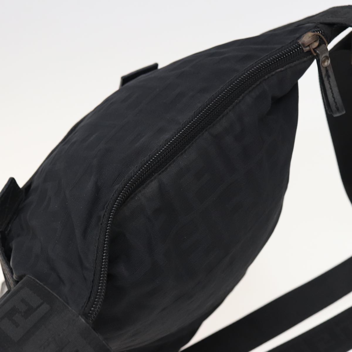 FENDI Zucca Canvas Shoulder Bag Blackyk13192