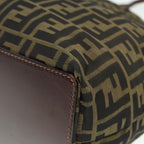 FENDI Zucca Canvas Tote Bag Black Brownyk13205