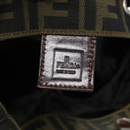 FENDI Zucca Canvas Tote Bag Black Brownyk13205