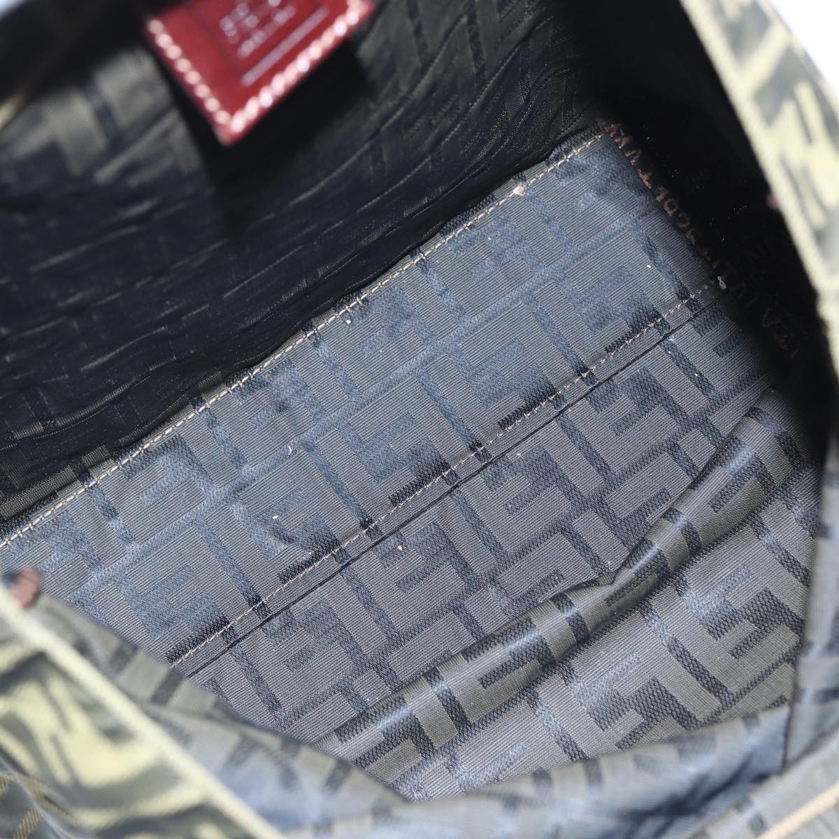 FENDI Zucca Canvas Tote Bag Black Brownyk13205