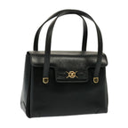CELINE Hand Bag Leather Black 13208