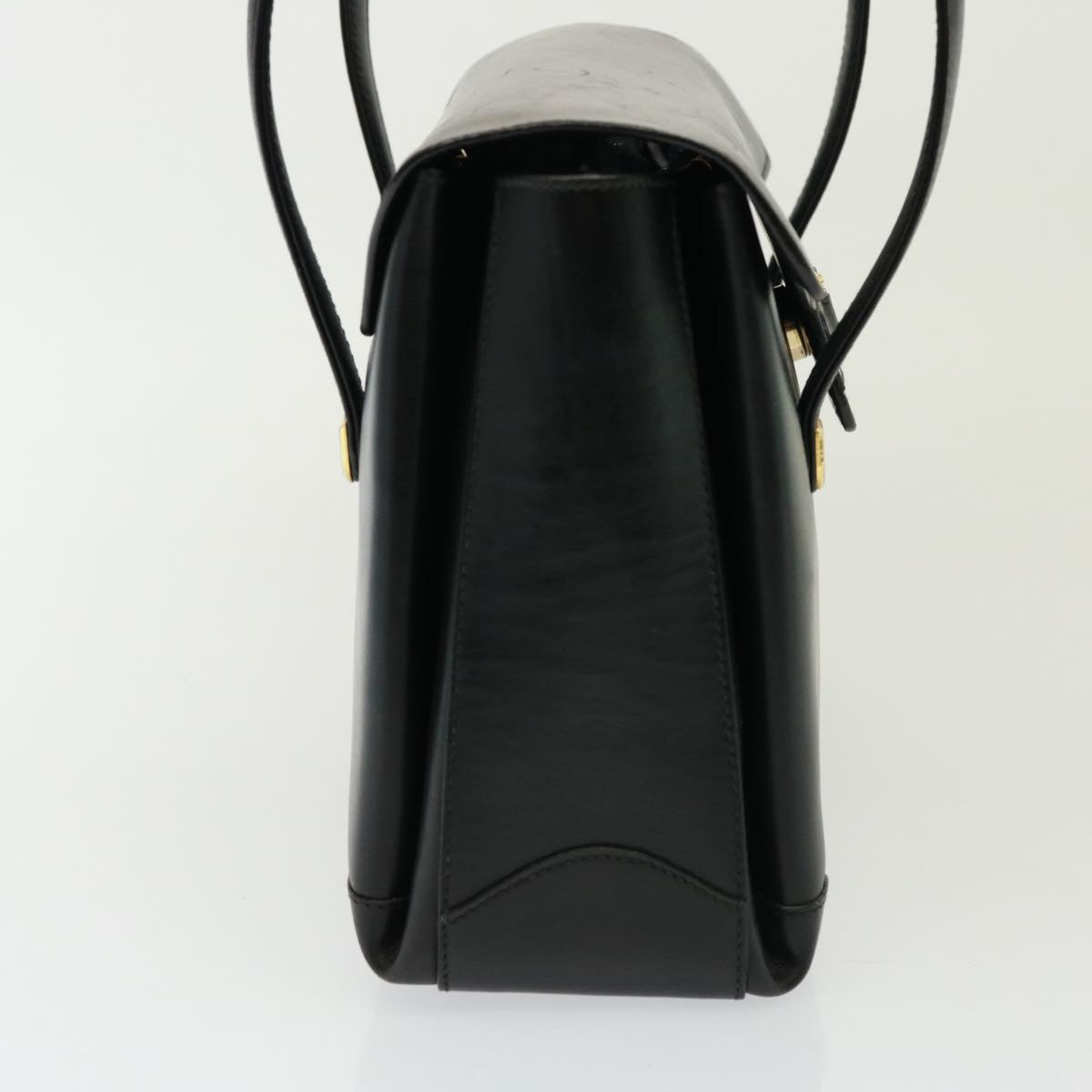 CELINE Hand Bag Leather Black 13208