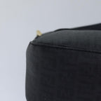 FENDI Zucchino Canvas Mamma Baguette Shoulder Bag Blackyk13228A