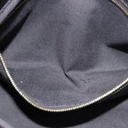 FENDI Zucchino Canvas Mamma Baguette Shoulder Bag Blackyk13228A