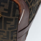 FENDI Zucca Canvas Boston Bag 2way Brown Blackyk13241