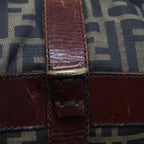 FENDI Zucca Canvas Boston Bag 2way Brown Blackyk13241