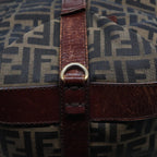 FENDI Zucca Canvas Boston Bag 2way Brown Blackyk13241