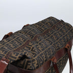 FENDI Zucca Canvas Boston Bag 2way Brown Blackyk13241