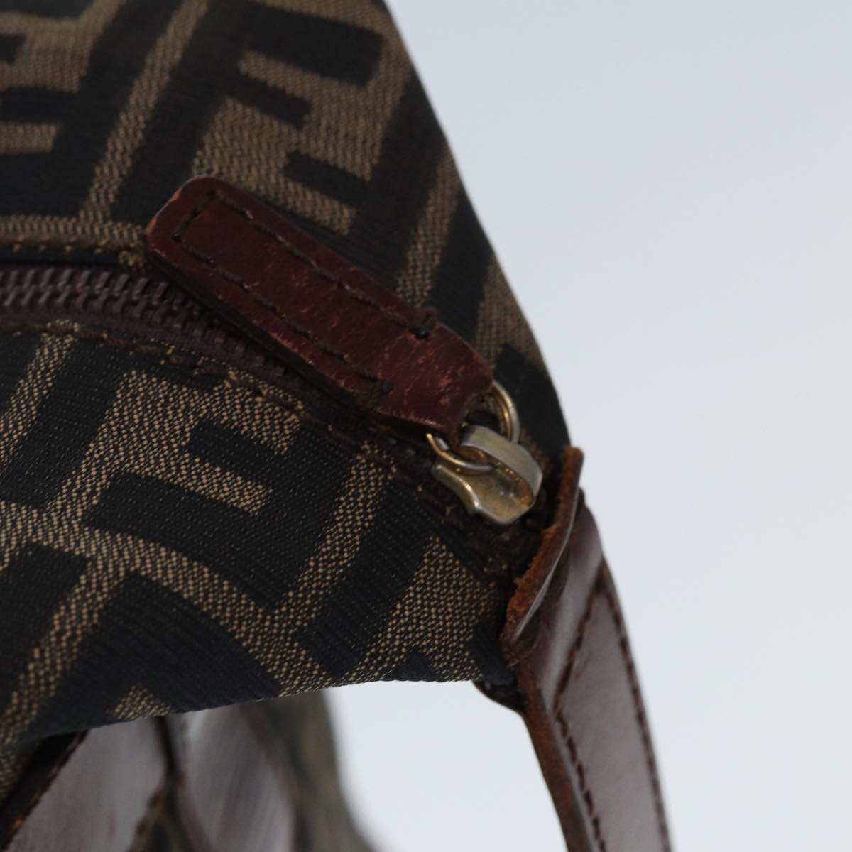 FENDI Zucca Canvas Boston Bag 2way Brown Blackyk13241