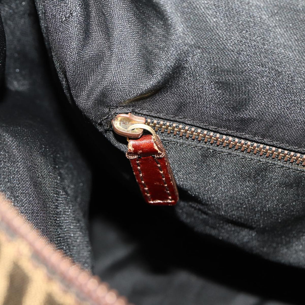 FENDI Zucca Canvas Boston Bag 2way Brown Blackyk13241