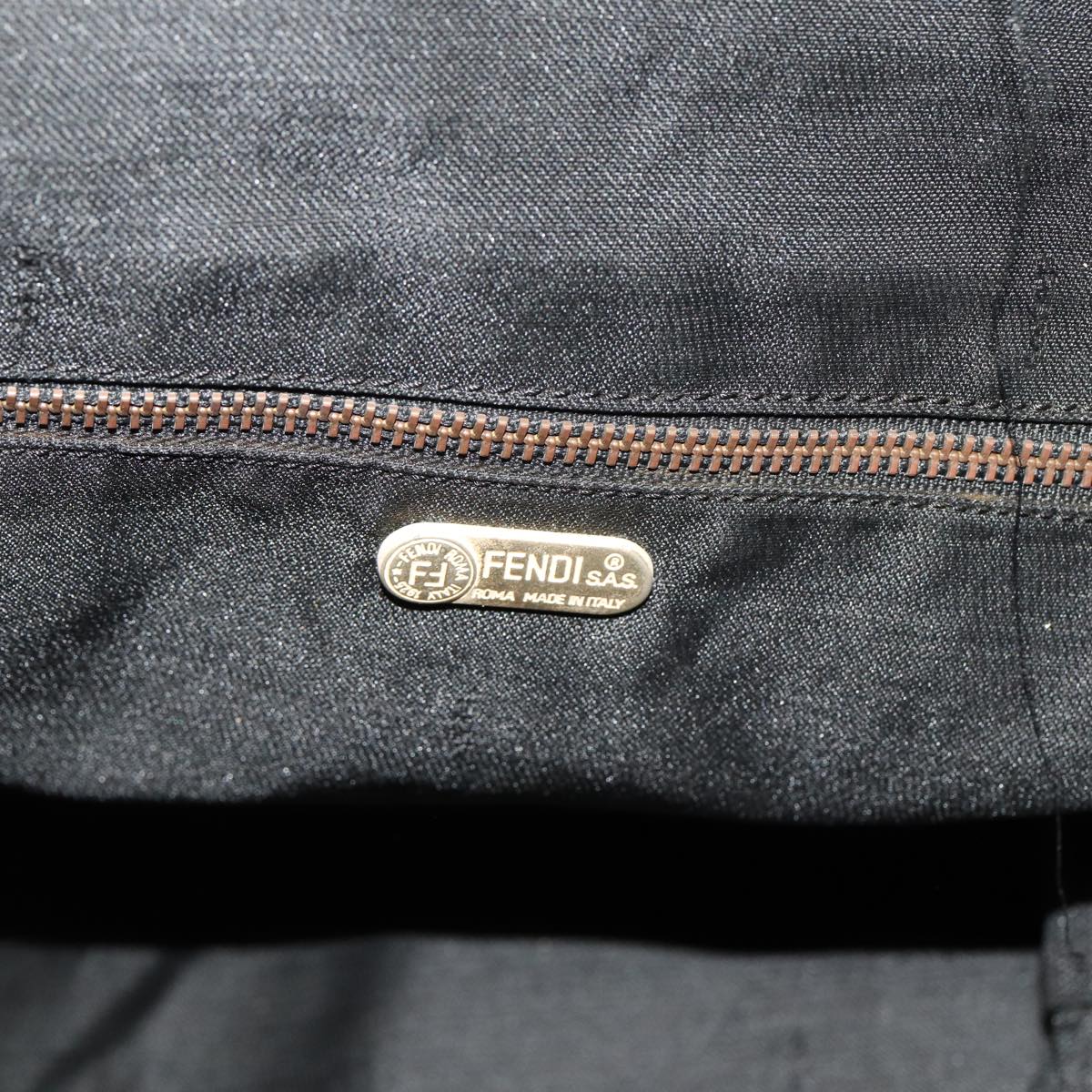 FENDI Zucca Canvas Boston Bag 2way Brown Blackyk13241