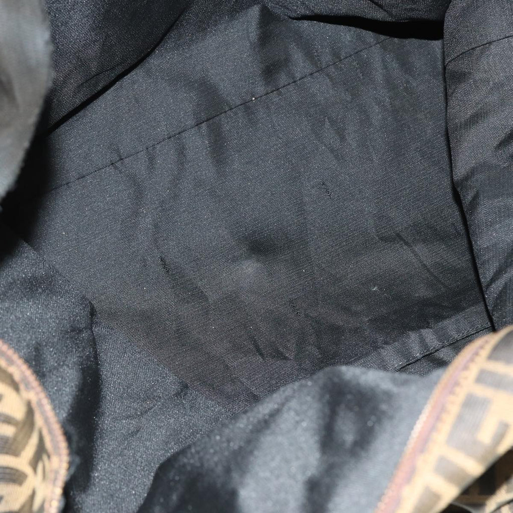 FENDI Zucca Canvas Boston Bag 2way Brown Blackyk13241