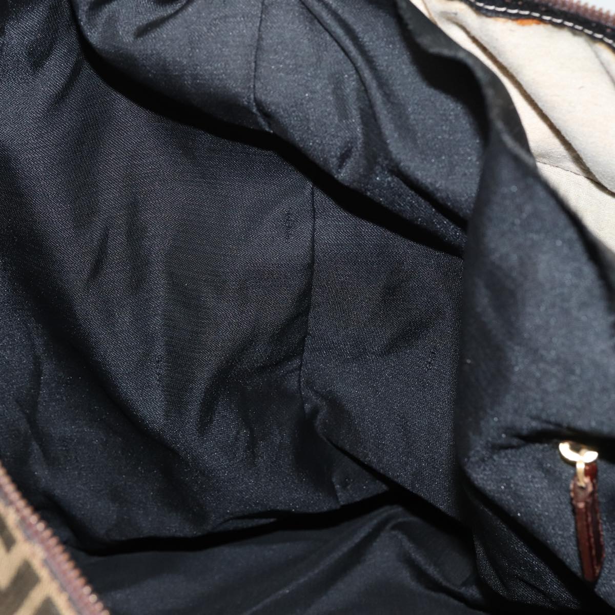 FENDI Zucca Canvas Boston Bag 2way Brown Blackyk13241