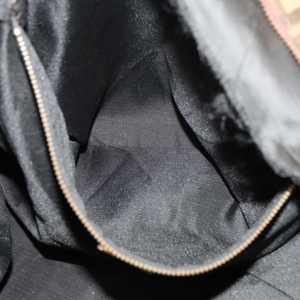 FENDI Zucca Canvas Boston Bag 2way Brown Blackyk13241