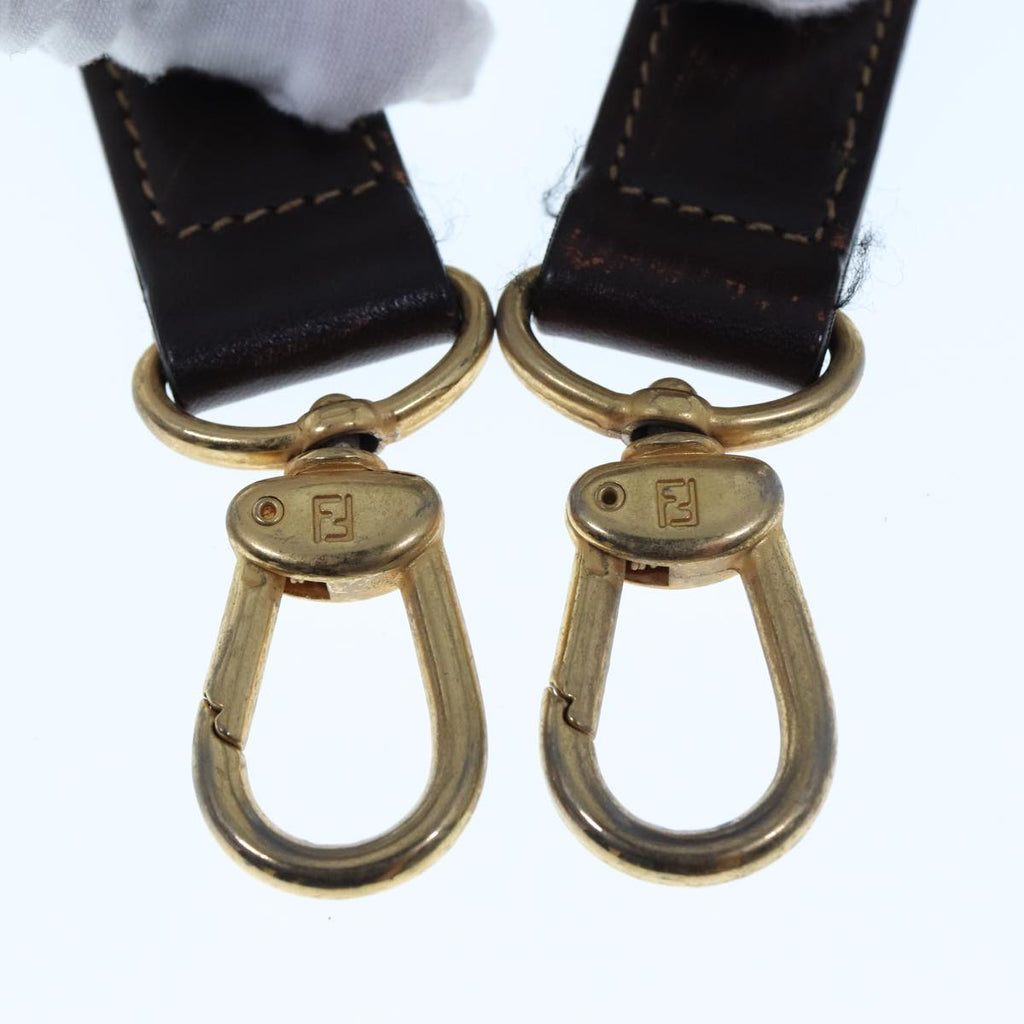 FENDI Zucca Canvas Boston Bag 2way Brown Blackyk13241