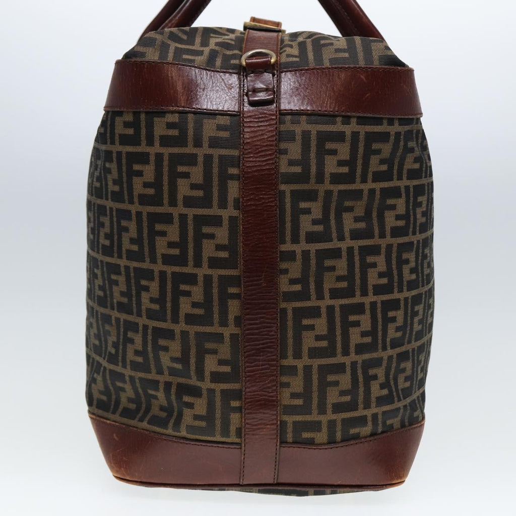 FENDI Zucca Canvas Boston Bag 2way Brown Blackyk13241
