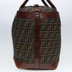 FENDI Zucca Canvas Boston Bag 2way Brown Blackyk13241