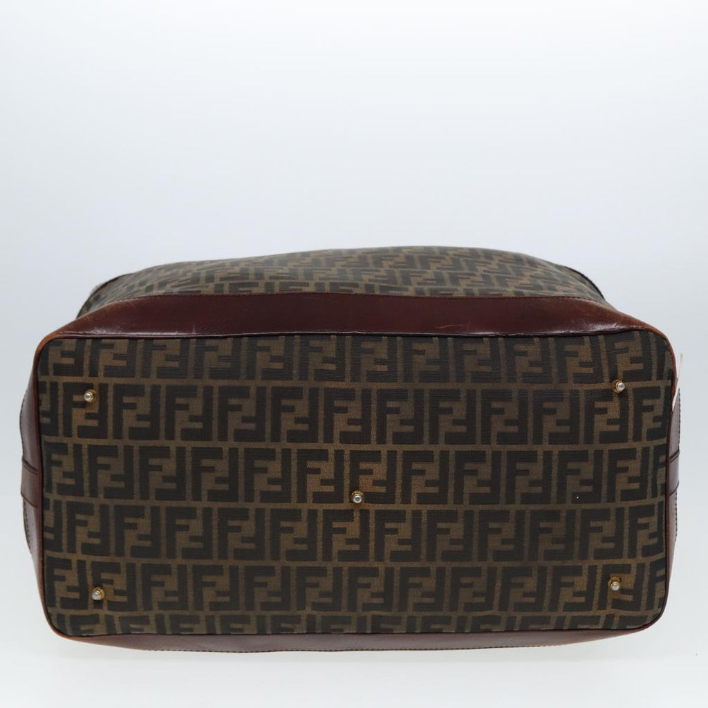 FENDI Zucca Canvas Boston Bag 2way Brown Blackyk13241