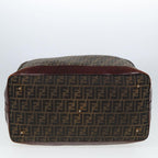 FENDI Zucca Canvas Boston Bag 2way Brown Blackyk13241