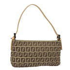 FENDI Zucchino Canvas Accessory Pouch Beigeyk13253