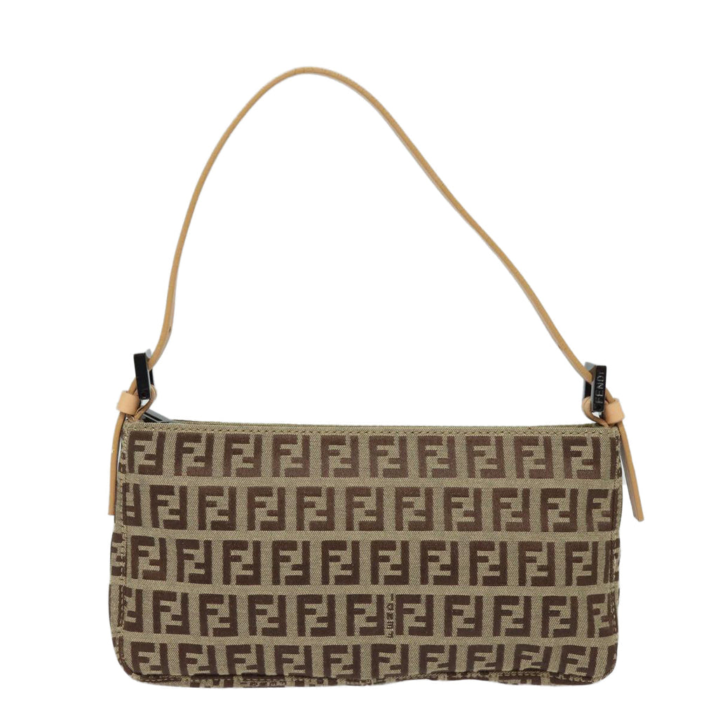 FENDI Zucchino Canvas Accessory Pouch Beigeyk13253