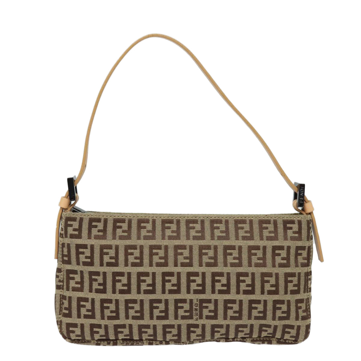 FENDI Zucchino Canvas Accessory Pouch Beigeyk13253