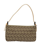 FENDI Zucchino Canvas Accessory Pouch Beigeyk13253