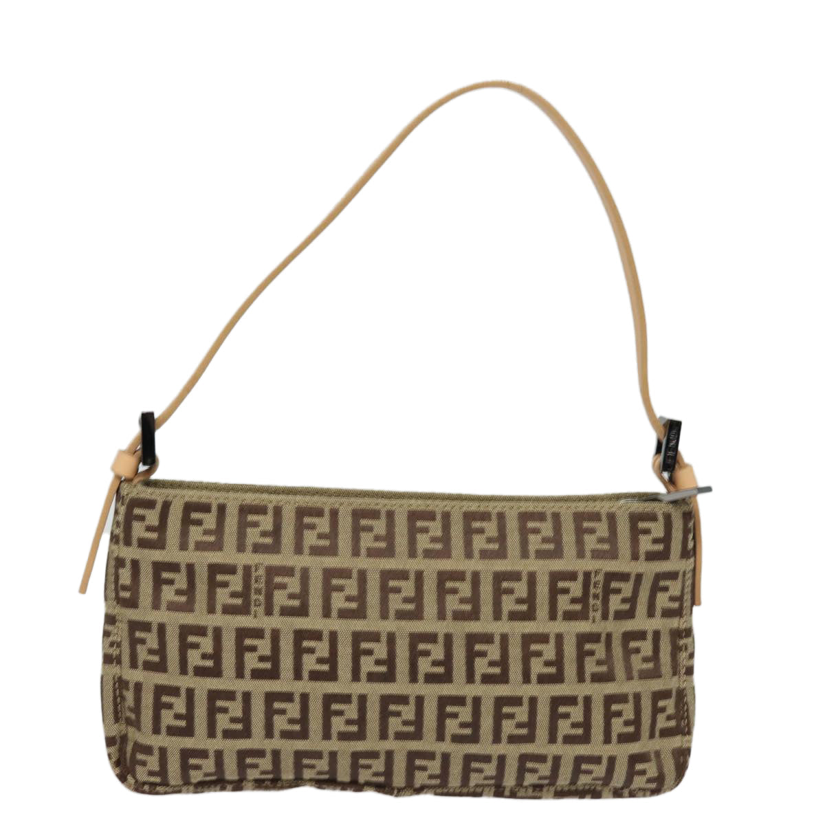 FENDI Zucchino Canvas Accessory Pouch Beigeyk13253