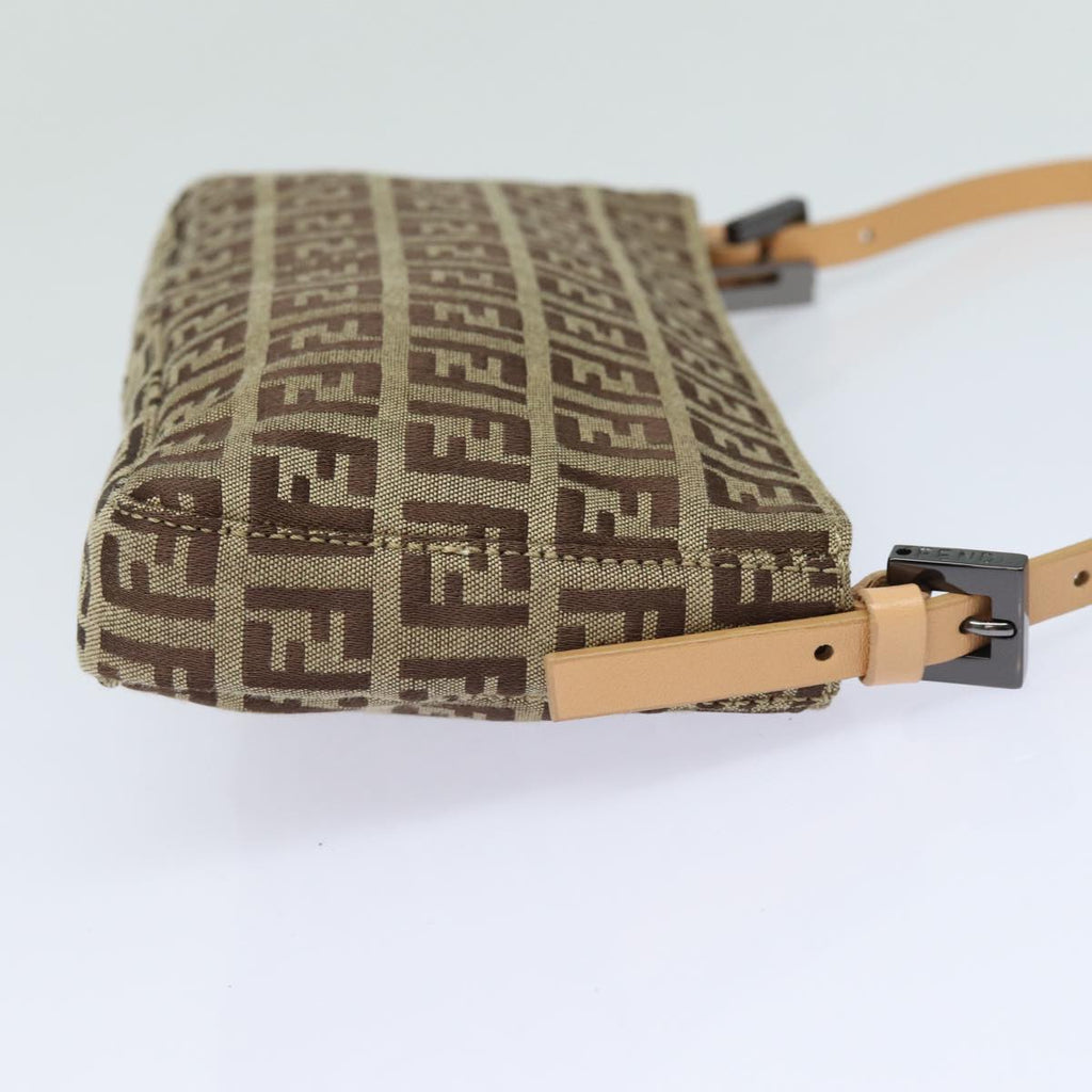FENDI Zucchino Canvas Accessory Pouch Beigeyk13253
