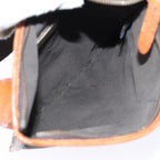 FENDI Zucca Canvas Shoulder Bag Brown Blackyk13283