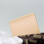 FENDI Zucchino Canvas Hand Bag Brown Blackyk13284