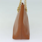 Chloe Chain Shoulder Bag Leather Brown yk13311