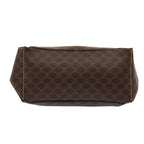 CELINE Macadam Canvas Body Bag PVC Leather Brown 13330