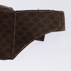 CELINE Macadam Canvas Body Bag PVC Leather Brown 13330