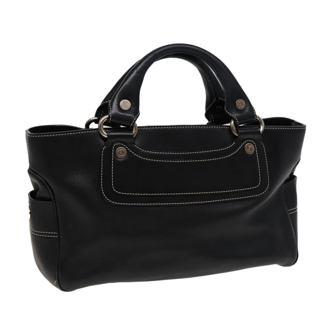 CELINE Boogie bag Hand Bag Leather Black 13395