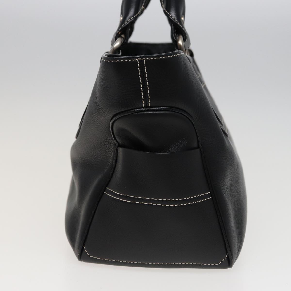 CELINE Boogie bag Hand Bag Leather Black 13395
