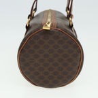 CELINE Macadam Canvas Hand Bag PVC Leather Brown 13425