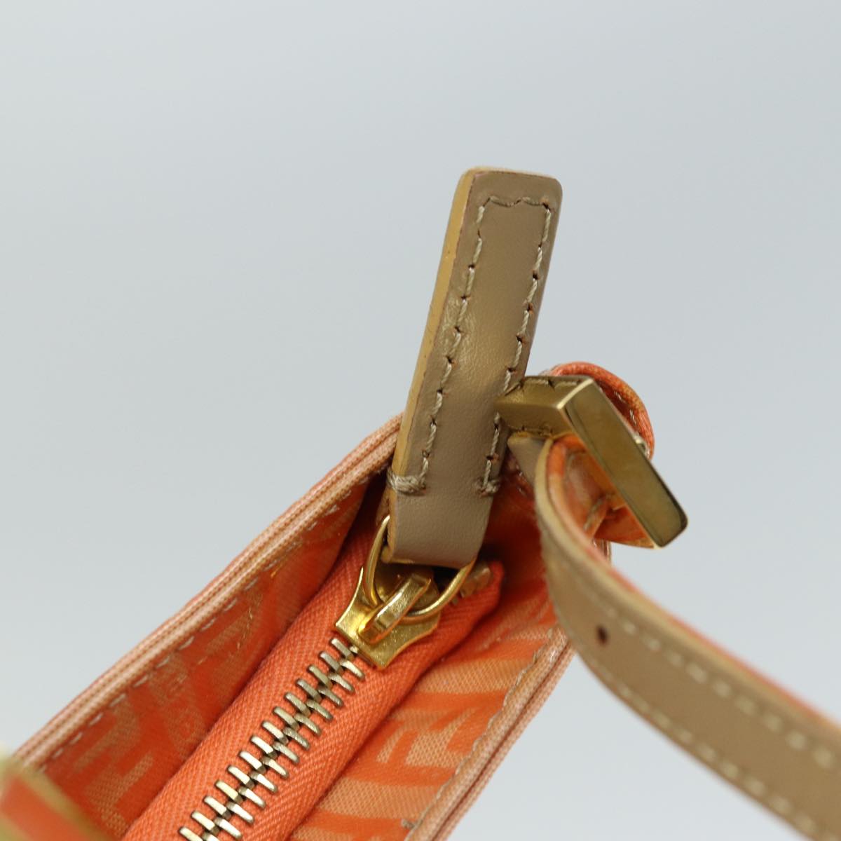 FENDI Mamma Baguette Zucchino Shoulder Bag Enamel Orangeyk13461