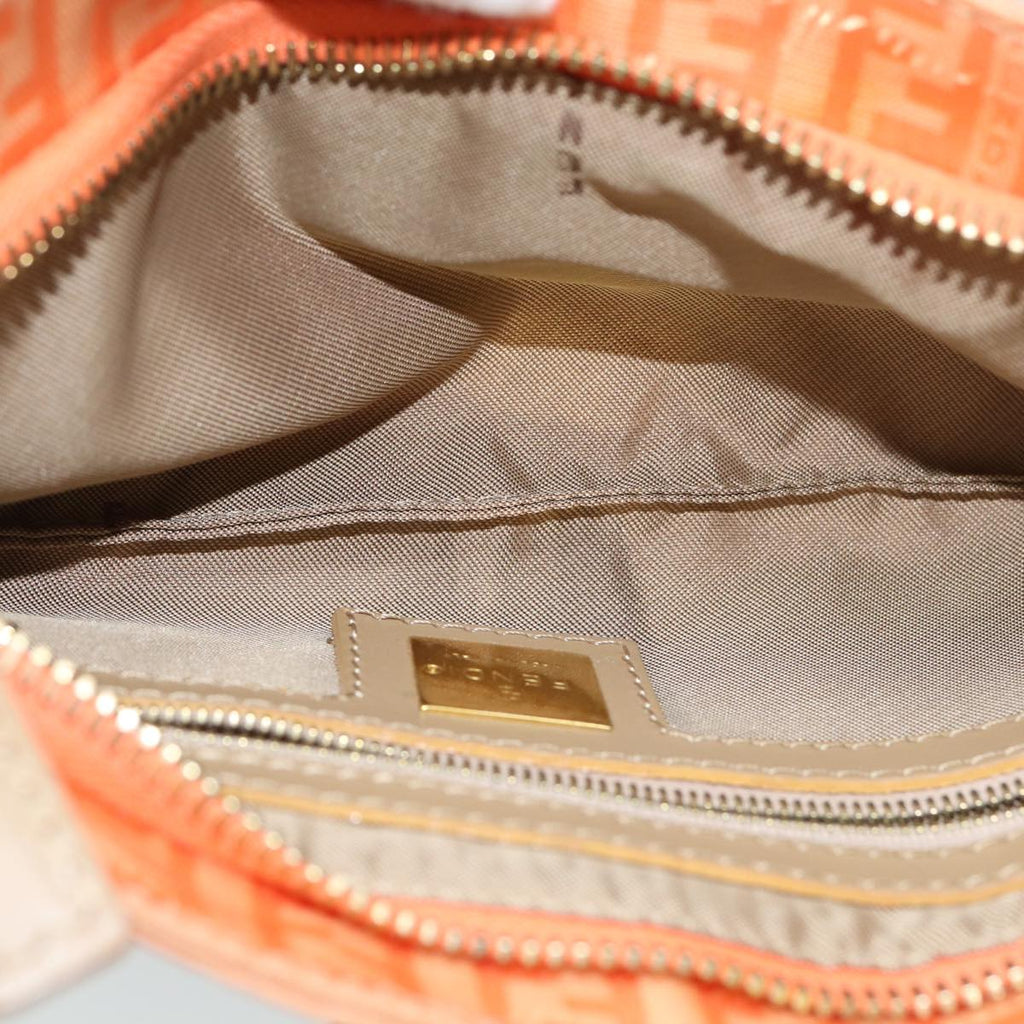 FENDI Mamma Baguette Zucchino Shoulder Bag Enamel Orangeyk13461