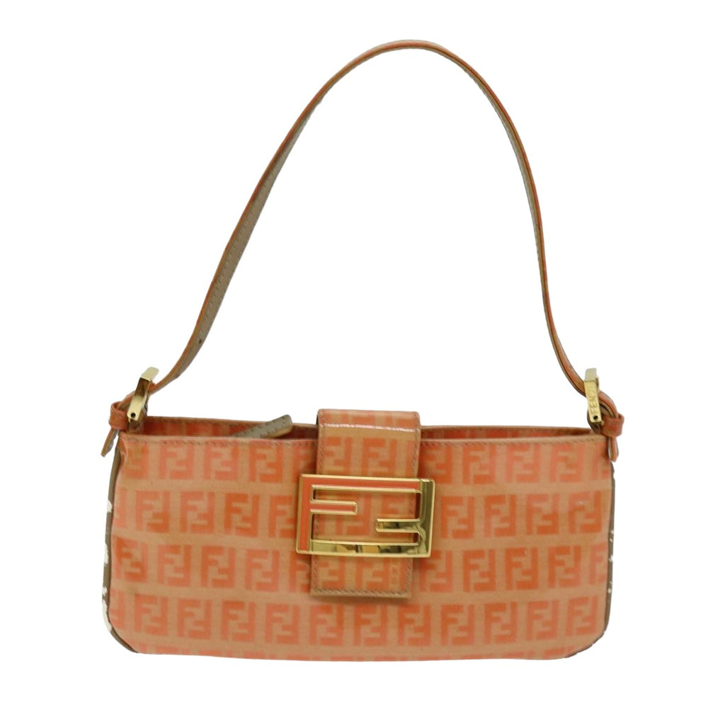 FENDI Mamma Baguette Zucchino Shoulder Bag Enamel Orangeyk13461