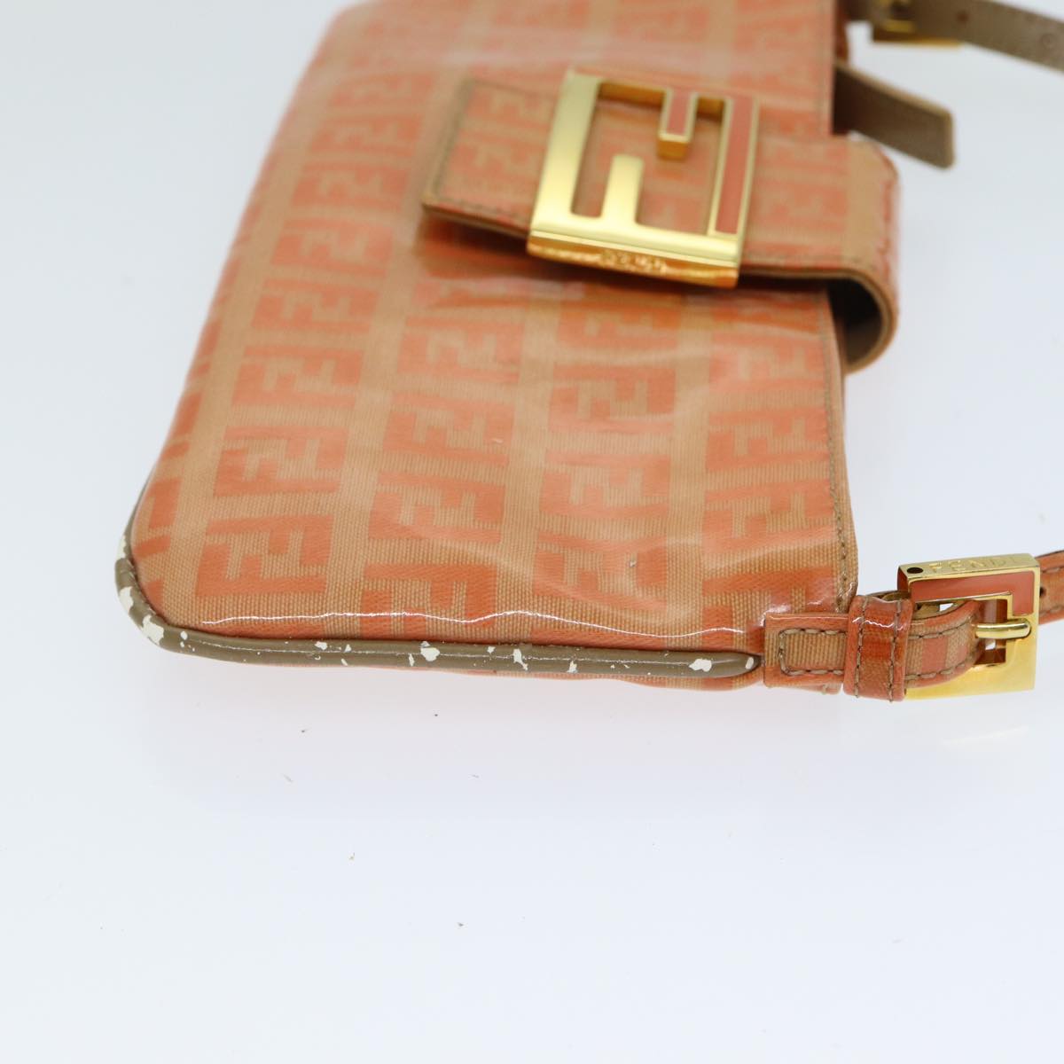 FENDI Mamma Baguette Zucchino Shoulder Bag Enamel Orangeyk13461