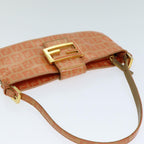 FENDI Mamma Baguette Zucchino Shoulder Bag Enamel Orangeyk13461