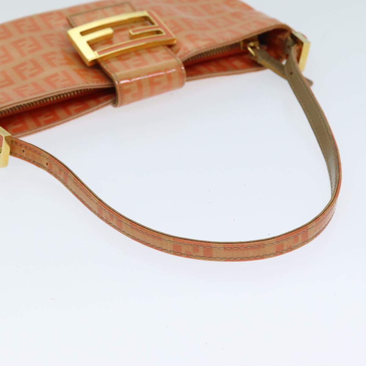 FENDI Mamma Baguette Zucchino Shoulder Bag Enamel Orangeyk13461