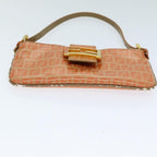 FENDI Mamma Baguette Zucchino Shoulder Bag Enamel Orangeyk13461