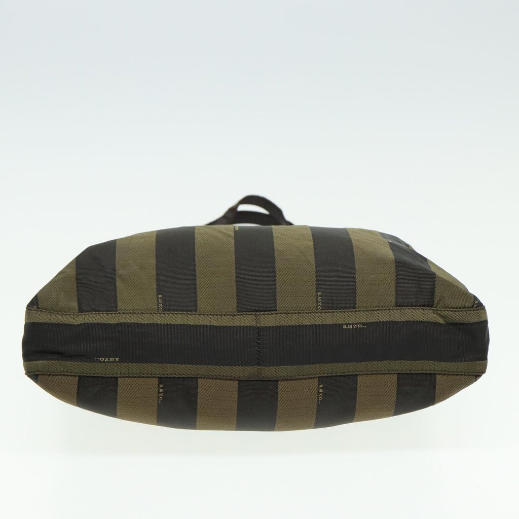 FENDI Pecan Canvas Tote Bag Khaki Blackyk13559