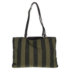 FENDI Pecan Canvas Tote Bag Khaki Blackyk13559