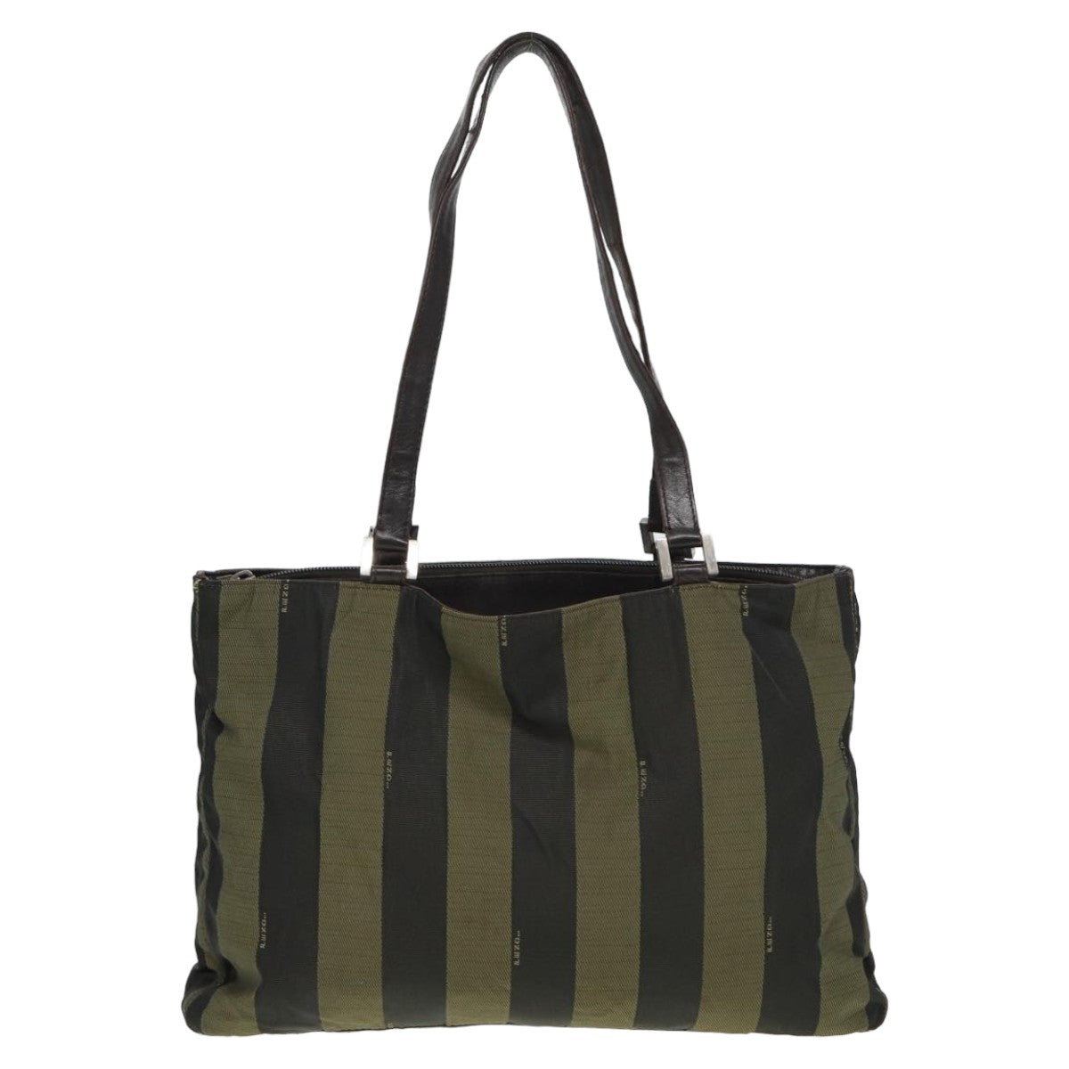 FENDI Pecan Canvas Tote Bag Khaki Blackyk13559