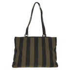 FENDI Pecan Canvas Tote Bag Khaki Blackyk13559