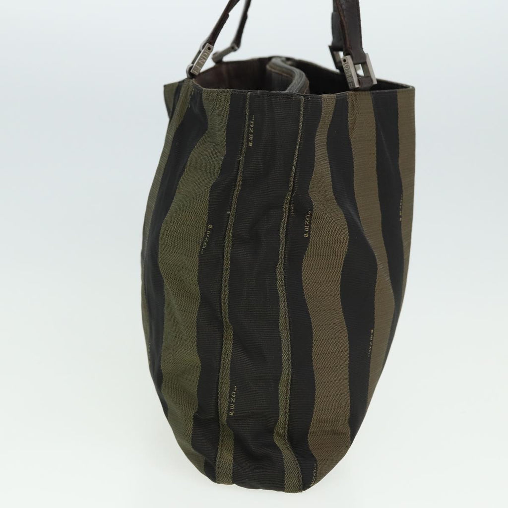 FENDI Pecan Canvas Tote Bag Khaki Blackyk13559